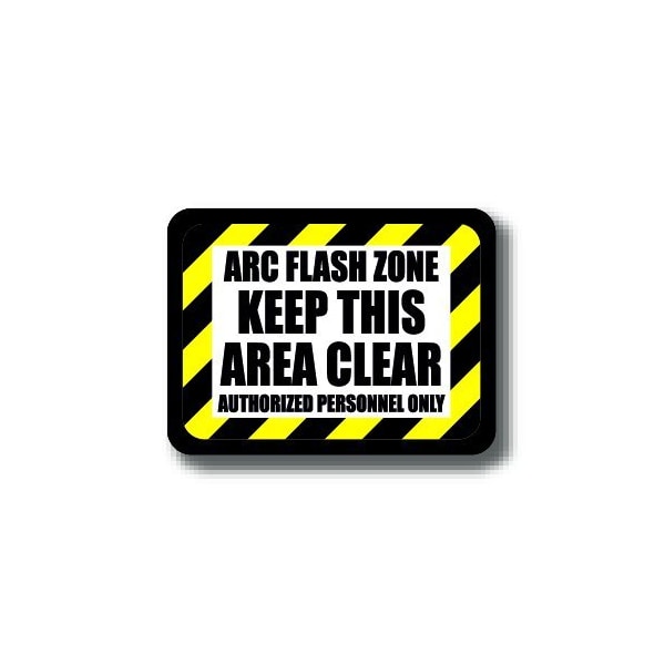 Ergomat 12in x 9in RECTANGLE SIGNS - ARC FLASH ZONE Keep this Area Clear DSV-SIGN 108 #2387 -UEN - main